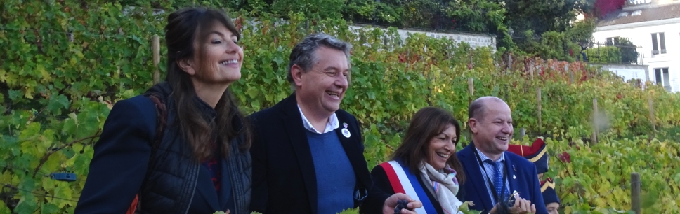 Ban des vendanges 2025 (Valérie Perrin marraine, Eric Lejoindre, Anne Hidalgo, Eric Sureau)